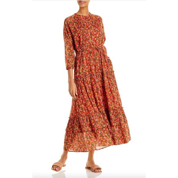 Women's Banjanan Bazaar Floral Maxi Dress size XS Prairie Bohemian Quiet Luxury - Picture 5 of 5